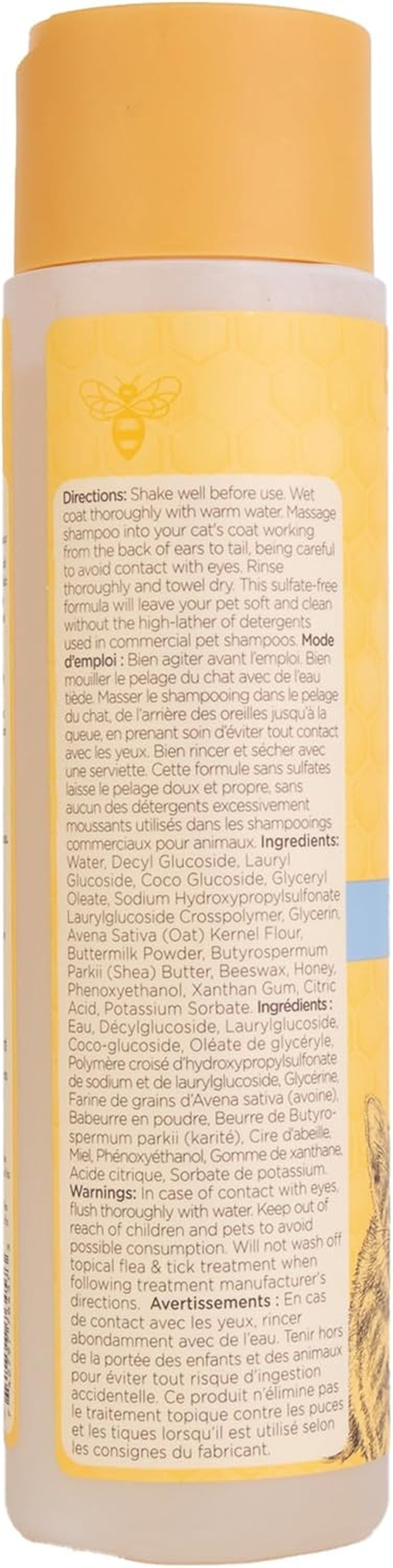Burts Bees for Pets Tearless Kitten Shampoo with Buttermilk, 10 Fl Oz | 99% Natural Origin Formula for Sensitive, Itchy Skin, Ph-Balanced and Fragrance-Free for Kittens